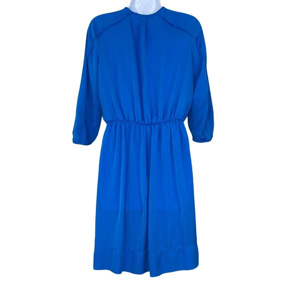 Diane Von Furstenberg Apona Silk Blend Tunic Dress In Electric Blue DVF Size 6 - Picture 4 of 16